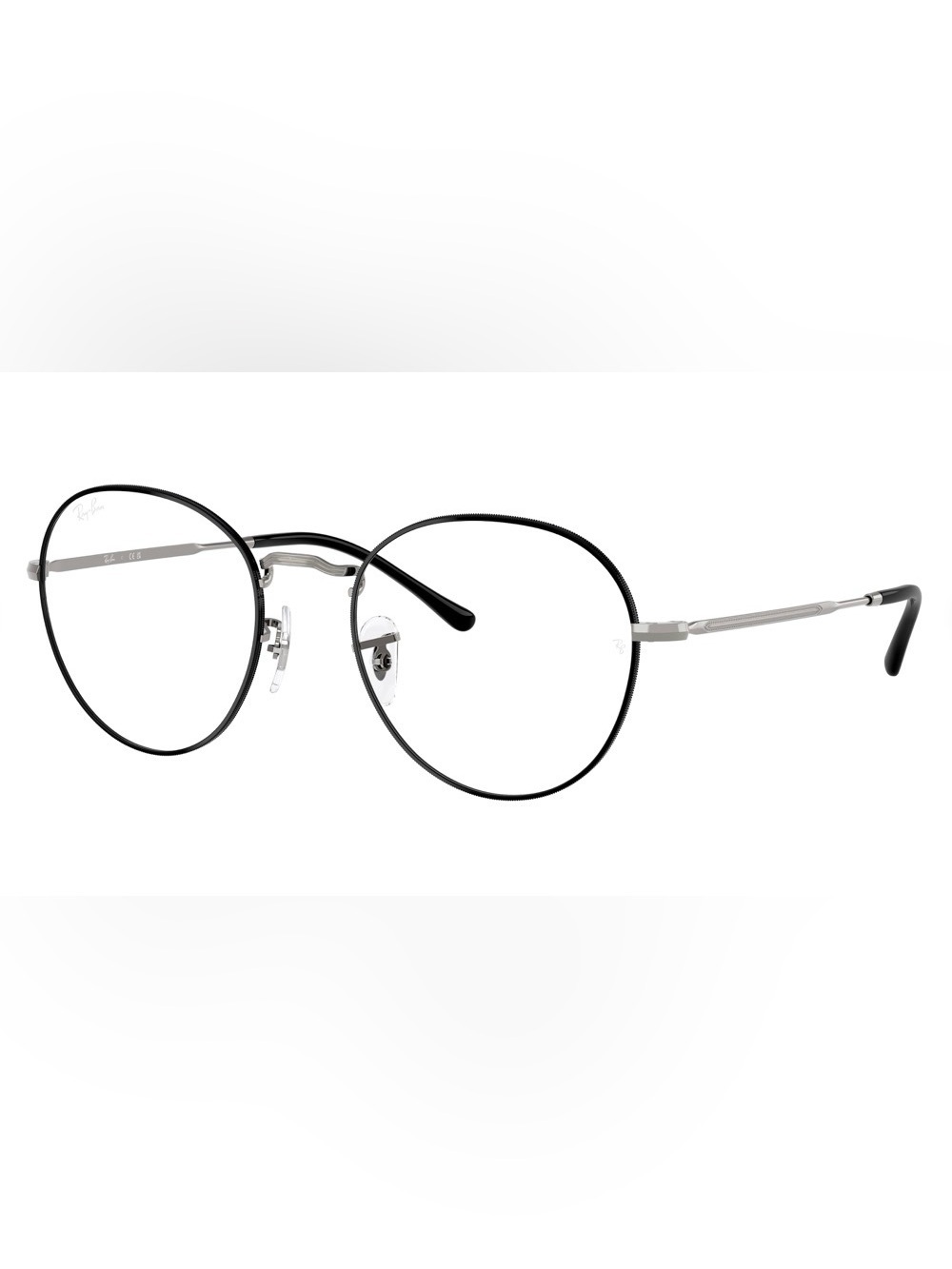 Ray-Ban Round Metal Eyeglasses in Black and Silver